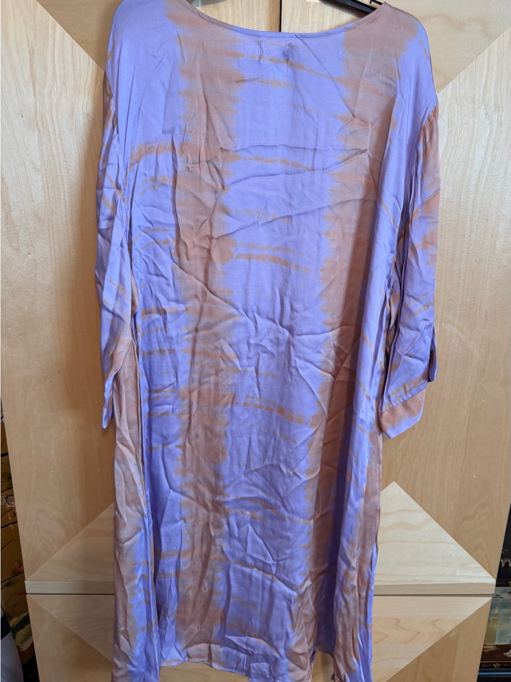 Lavender And Peach Tie-Dye Midi Dress — image 3 of 5